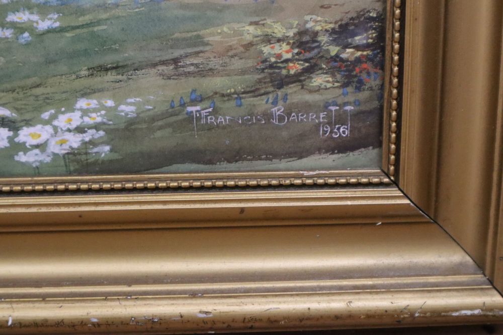 Francis Barrett, watercolour, The Summit, signed and inscribed verso, dated 1956, 63 x 45cm